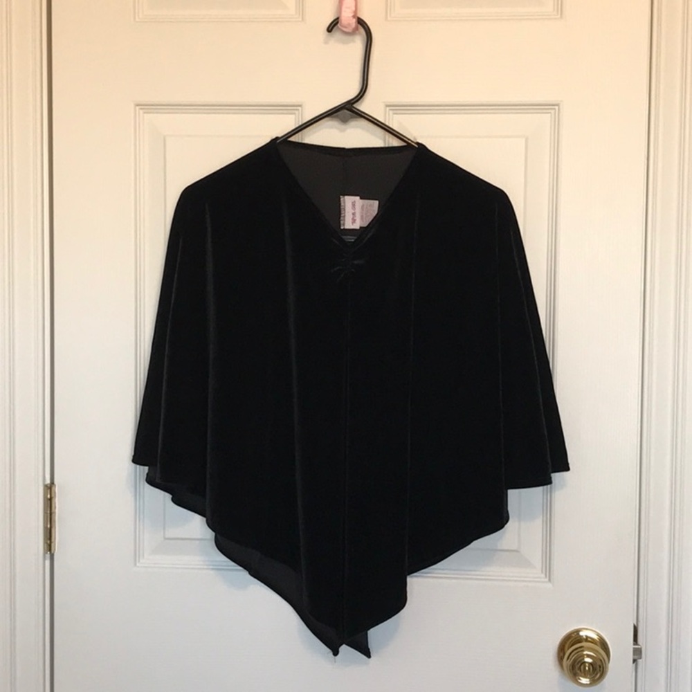Black Velvet Poncho